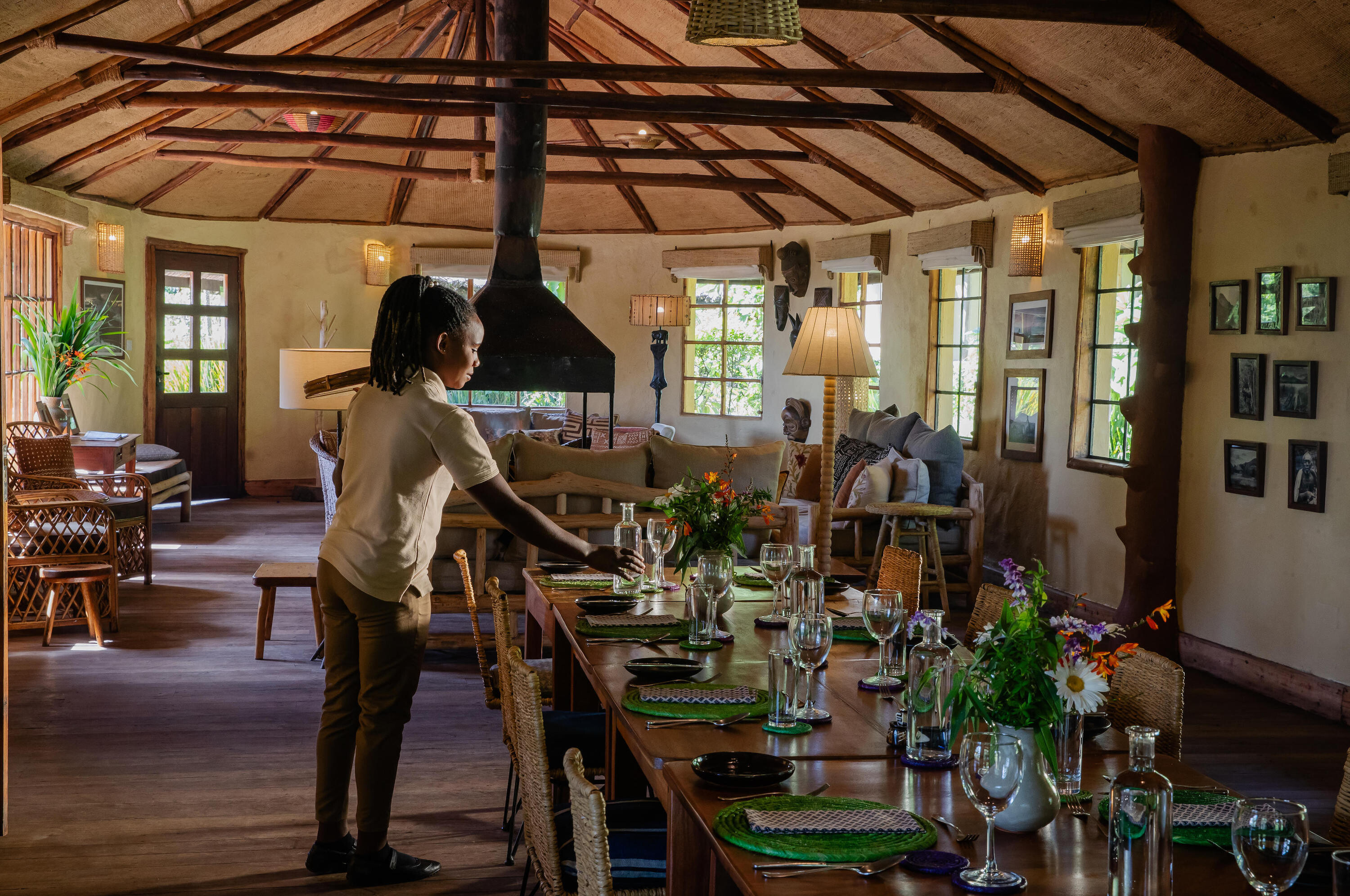 Dining Area at Mount Gahinga Lodge
